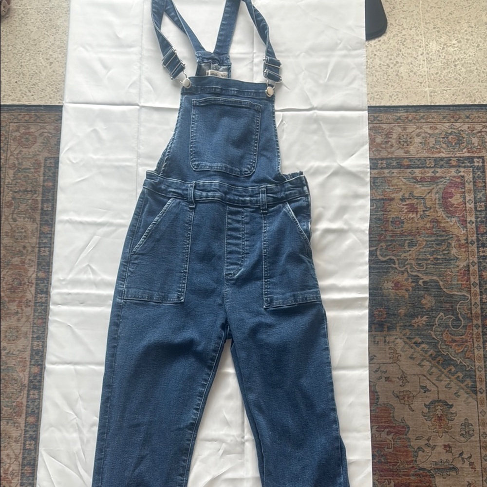 Mango Blue Denim Overalls with Adjustable Straps